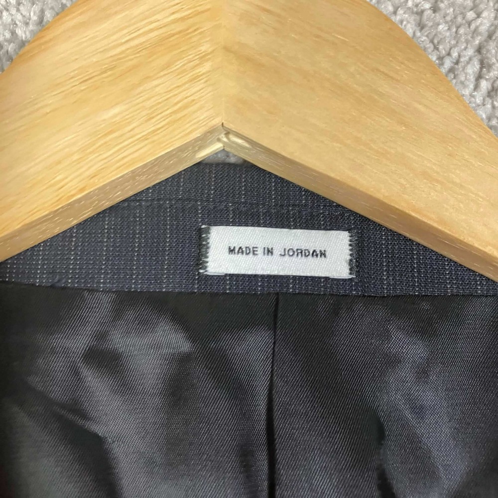 Calvin Klein Suit Mens XL 33x32 Grey Pinstripe 3 Button Blazer Trousers Set - Picture 7 of 16